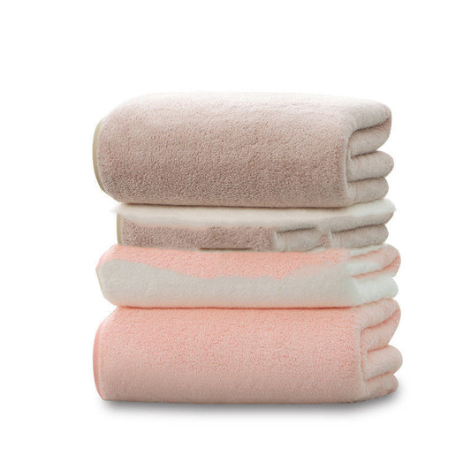 KTX-173267 Thick Coral Fleece Bath Towel 70x140 cm - Soft, Absorbent, Ideal for Drying Hair