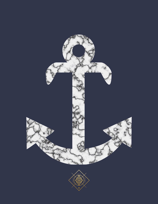 KTX-173395 Anchor Pattern Polyester Tapestry - European Style Home Decor