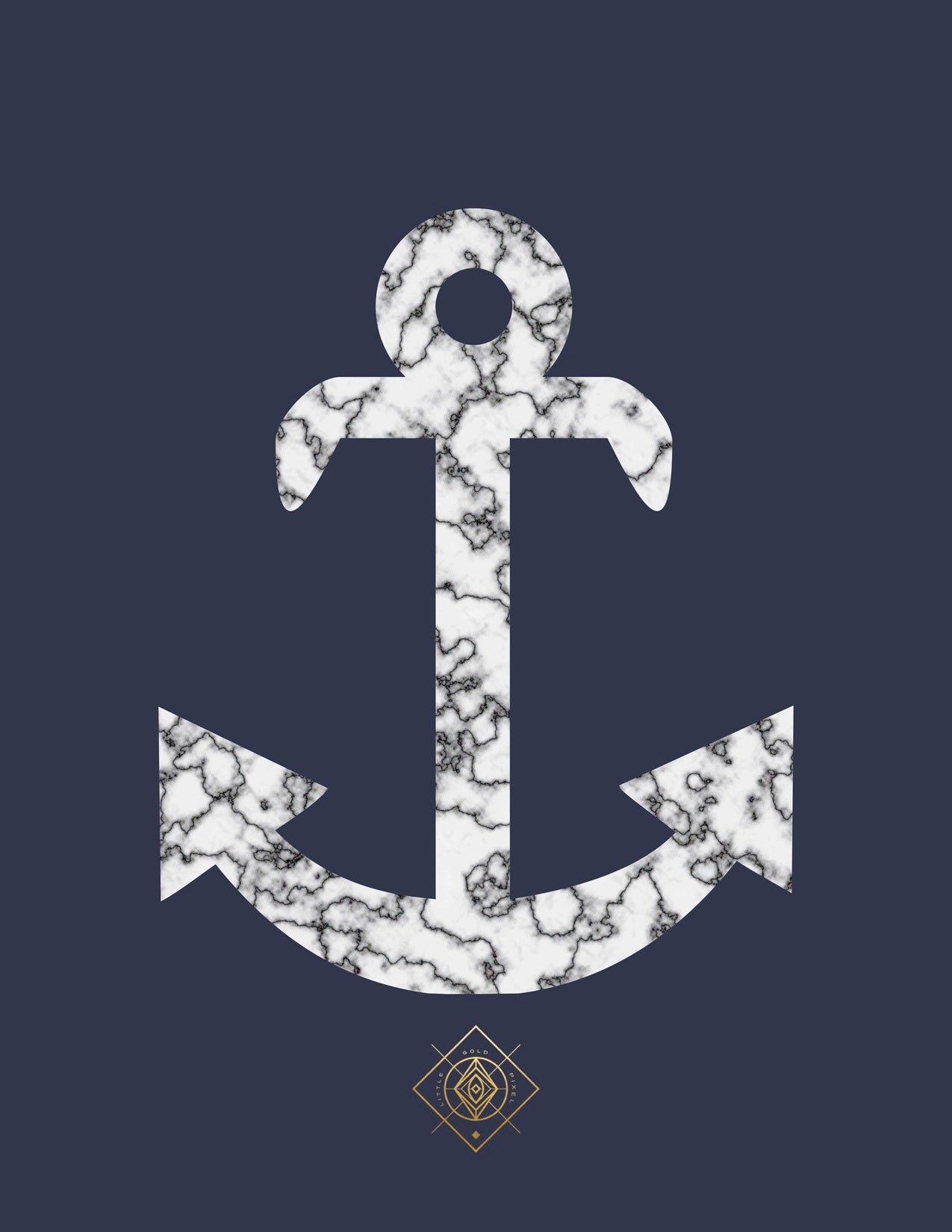 KTX-173395 Anchor Pattern Polyester Tapestry - European Style Home Decor
