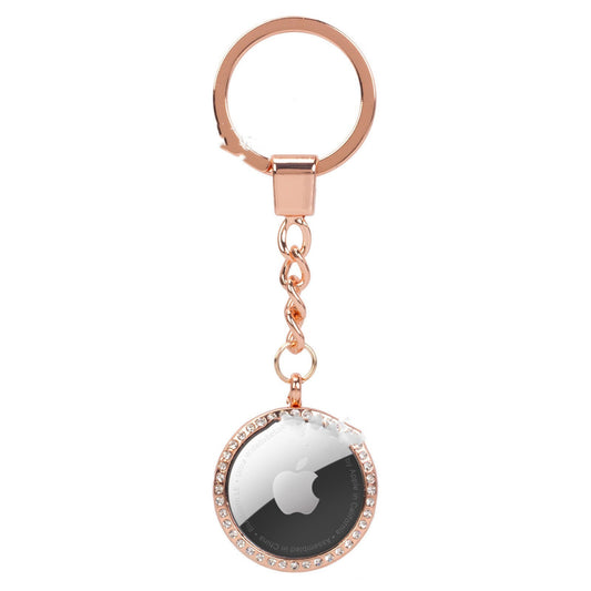 KTX-173907 Luxury Metal Anti-Lost Tracker Protective Cover with Rhinestones, Flip Style