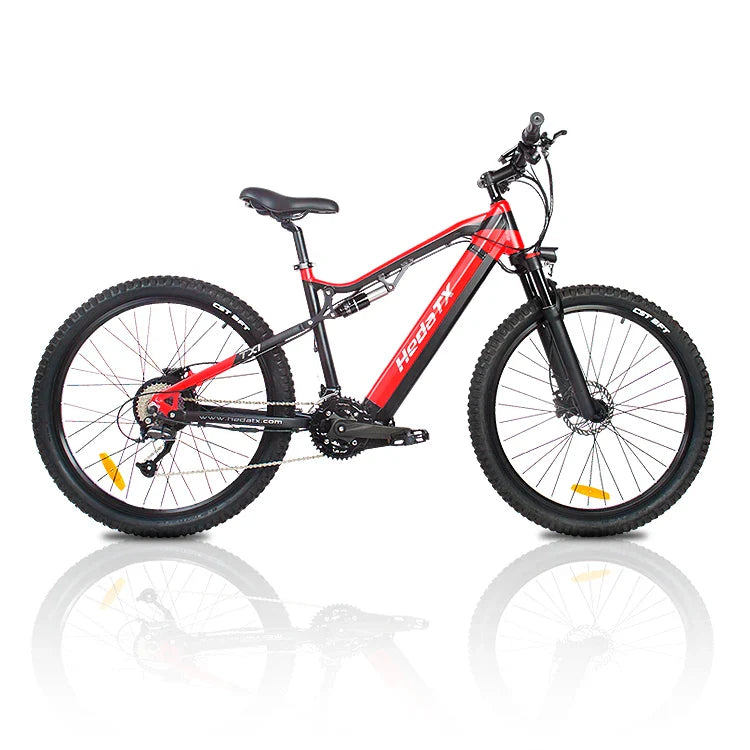 KTX-174163 48V 500W Electric City Bike with 15Ah Lithium Battery, 27-Speed Fat Tire Mountain E-Bike