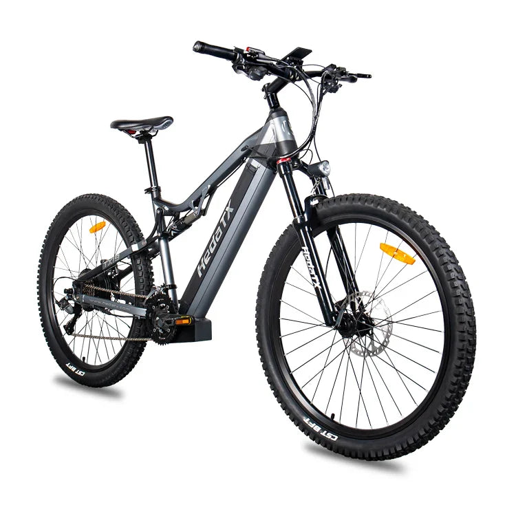 KTX-174163 48V 500W Electric City Bike with 15Ah Lithium Battery, 27-Speed Fat Tire Mountain E-Bike