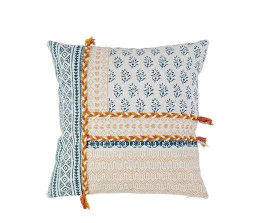 KTX-174675 Cotton Thread Printed Bohemian Cushion - Soft, Durable 3D Fiber Pillow, 45x45cm