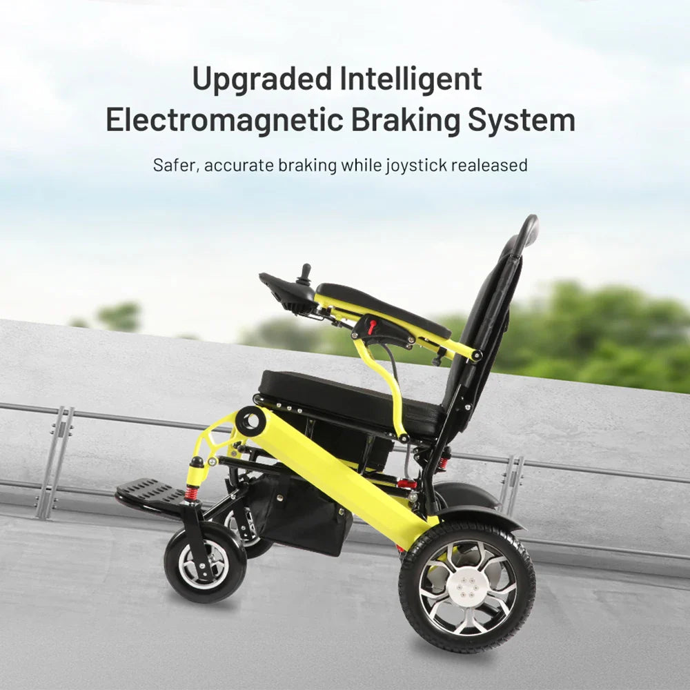 KTX-174867 Electric Wheelchair Accessory, Aluminum Alloy Walking Assist Device, Yellow, 2 Pieces, 6 km/h, Max Load 120 kg, CE Certified