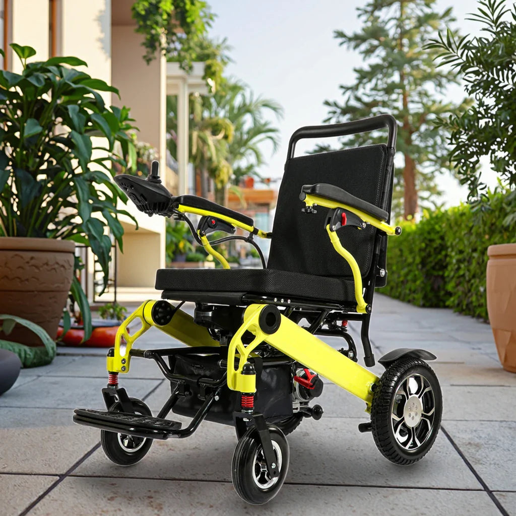 KTX-174867 Electric Wheelchair Accessory, Aluminum Alloy Walking Assist Device, Yellow, 2 Pieces, 6 km/h, Max Load 120 kg, CE Certified