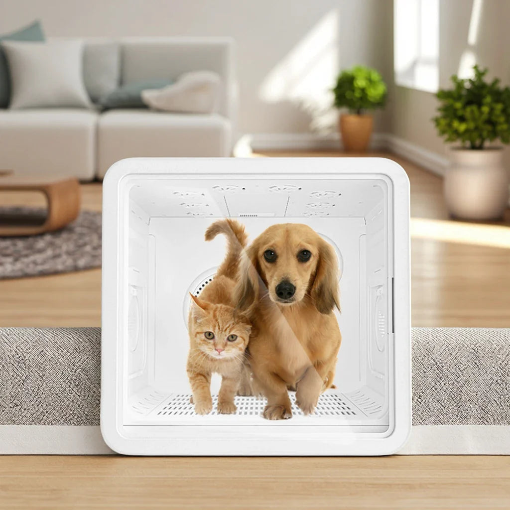 KTX-176403 Eco-Friendly 82L Capacity Quiet Cat House with Smart APP Control and Pet Hair Drying Feature