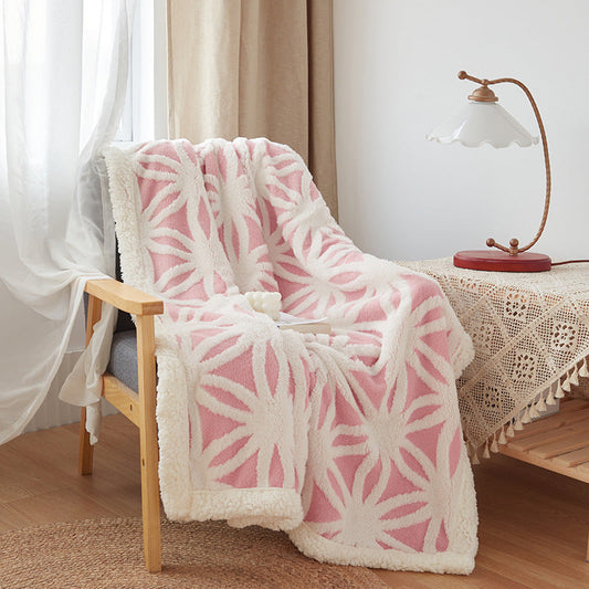 KTX-177299 Double Layer Jacquard Cashmere Blanket in Various Colors and Sizes