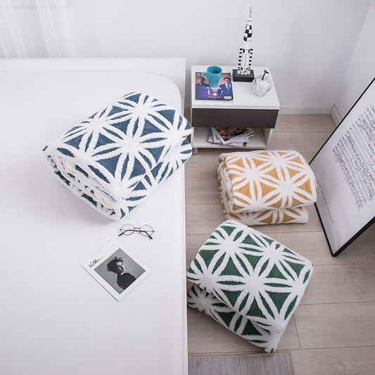 KTX-177299 Double Layer Jacquard Cashmere Blanket in Various Colors and Sizes