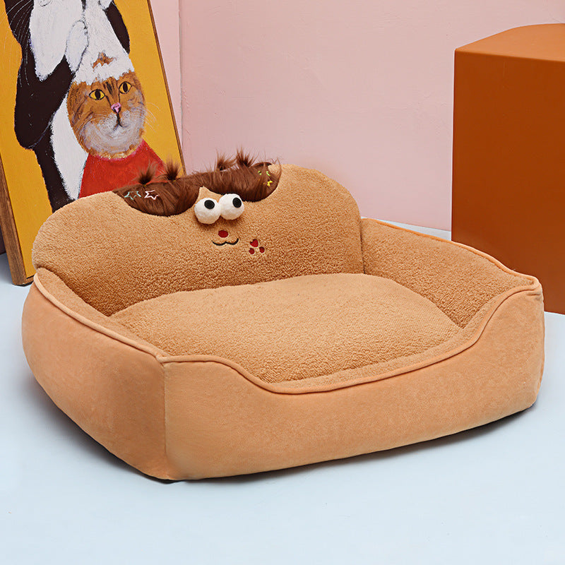 KTX-177427 Universal Washable Pet Kennel for All Seasons - Cozy Cloth Dog Bed in Rock Cool Cover - Available in Multiple Sizes