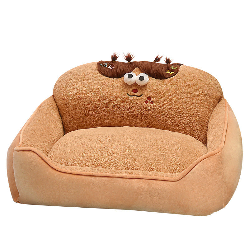 KTX-177427 Universal Washable Pet Kennel for All Seasons - Cozy Cloth Dog Bed in Rock Cool Cover - Available in Multiple Sizes