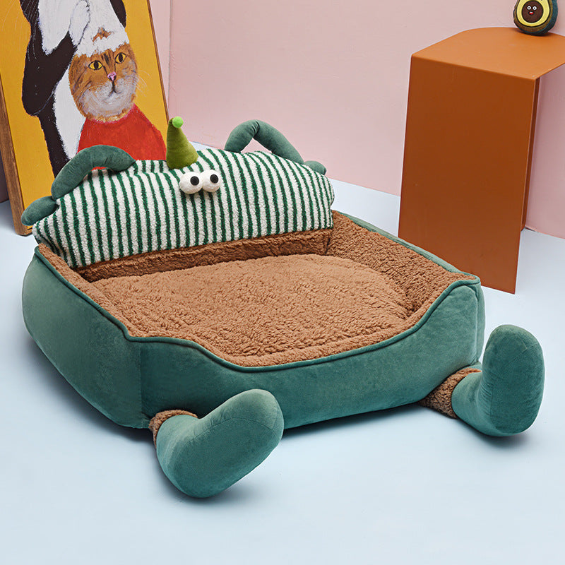 KTX-177427 Universal Washable Pet Kennel for All Seasons - Cozy Cloth Dog Bed in Rock Cool Cover - Available in Multiple Sizes