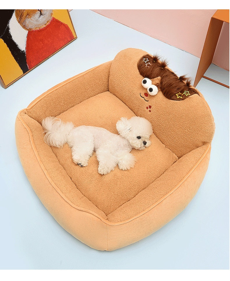 KTX-177427 Universal Washable Pet Kennel for All Seasons - Cozy Cloth Dog Bed in Rock Cool Cover - Available in Multiple Sizes