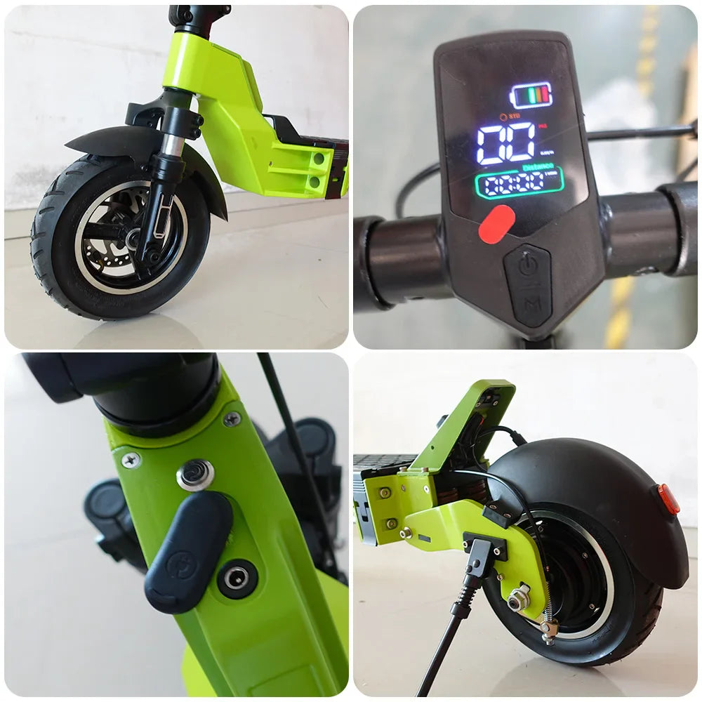KTX-178643 Compact 48V 500W Foldable Electric Scooter with 16AH Removable Battery for Commuting
