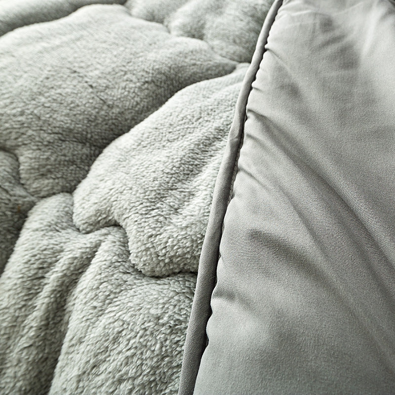 KTX-178771 Warm Australian Lamb Wool Winter Quilt – Thick Polyester Cashmere for Cozy Nights