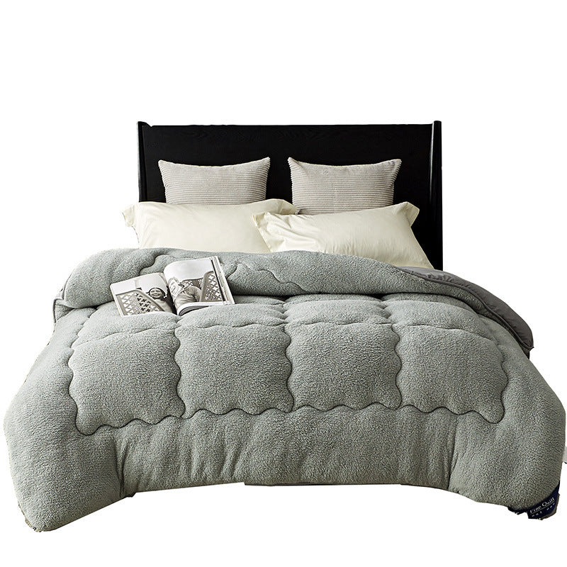 KTX-178771 Warm Australian Lamb Wool Winter Quilt – Thick Polyester Cashmere for Cozy Nights