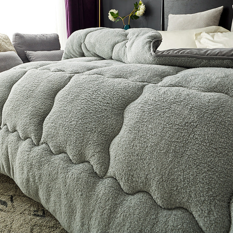 KTX-178771 Warm Australian Lamb Wool Winter Quilt – Thick Polyester Cashmere for Cozy Nights