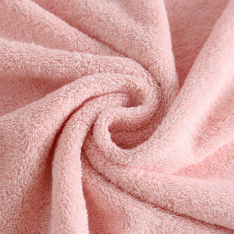 KTX-179027 Light Pink and Green Cotton Face Wash Towel - Soft and Absorbent, 70x30cm