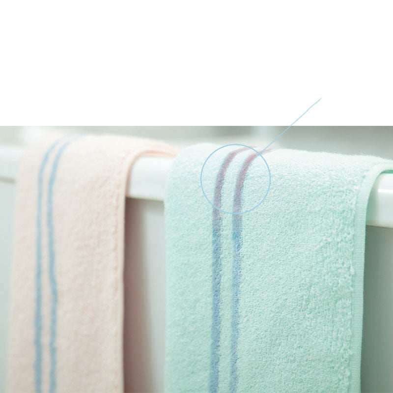 KTX-179027 Light Pink and Green Cotton Face Wash Towel - Soft and Absorbent, 70x30cm
