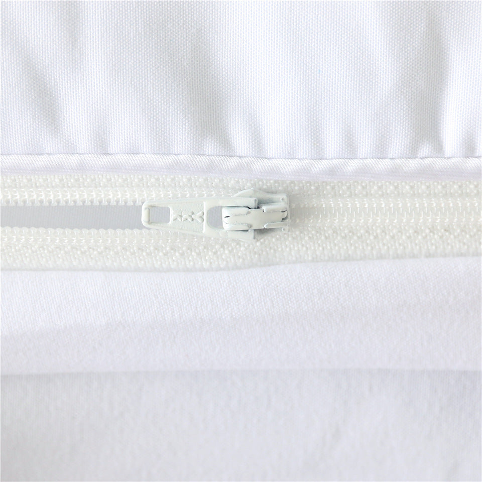 KTX-179219 Three-Piece Black and White Printed Bed Linen Set with Duvet Cover