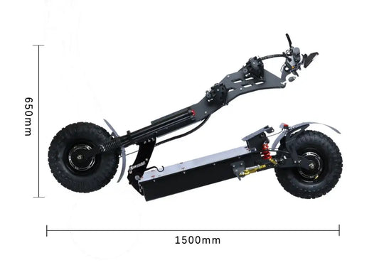 KTX-179475 High Power 72V 10000W Electric Scooter with Dual Motors and 14-Inch Off-Road Tires, Max Speed 120km/h