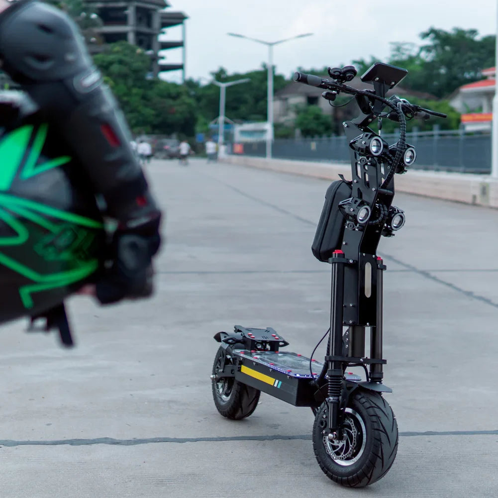 KTX-179475 High Power 72V 10000W Electric Scooter with Dual Motors and 14-Inch Off-Road Tires, Max Speed 120km/h