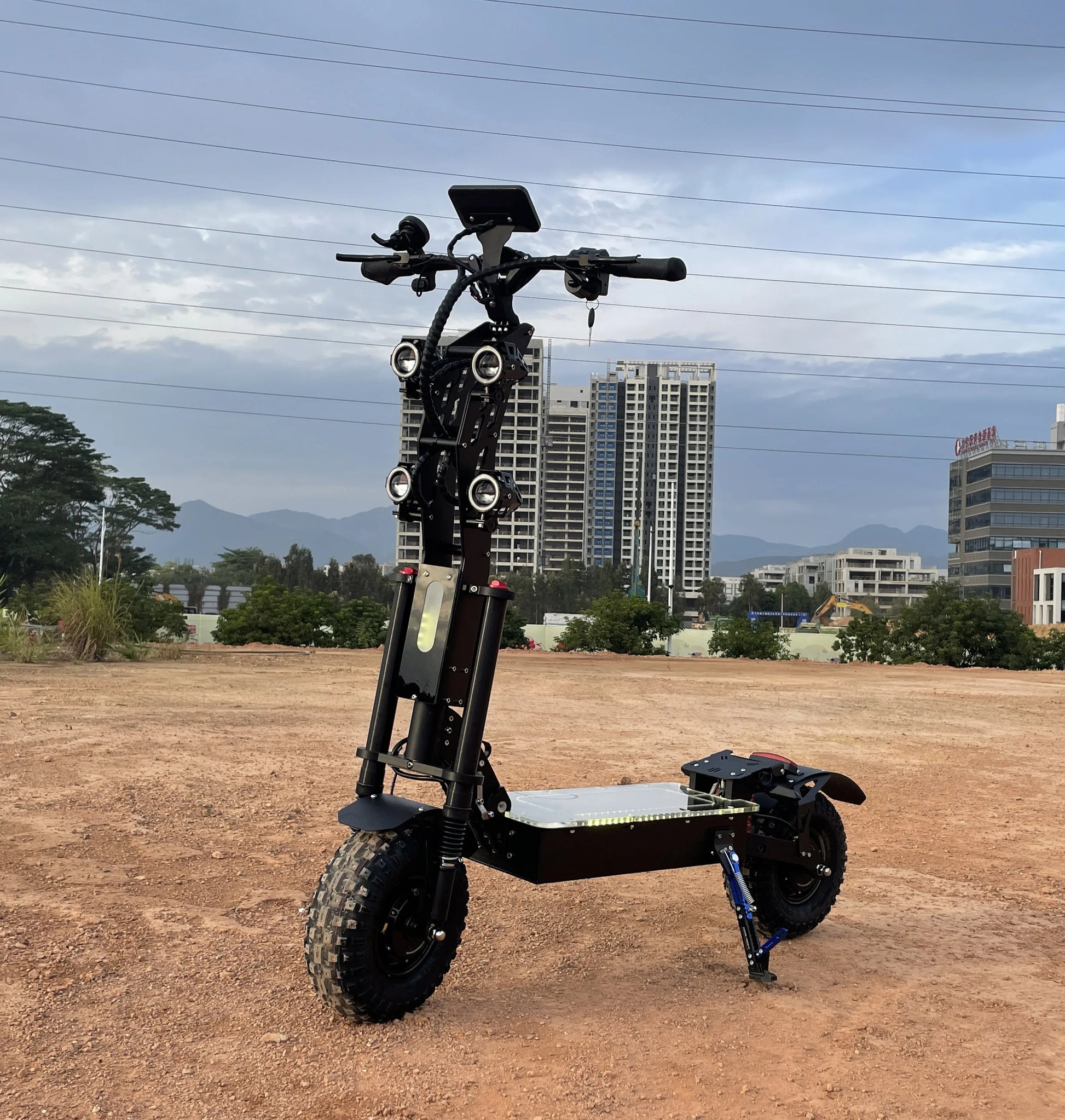KTX-179475 High Power 72V 10000W Electric Scooter with Dual Motors and 14-Inch Off-Road Tires, Max Speed 120km/h