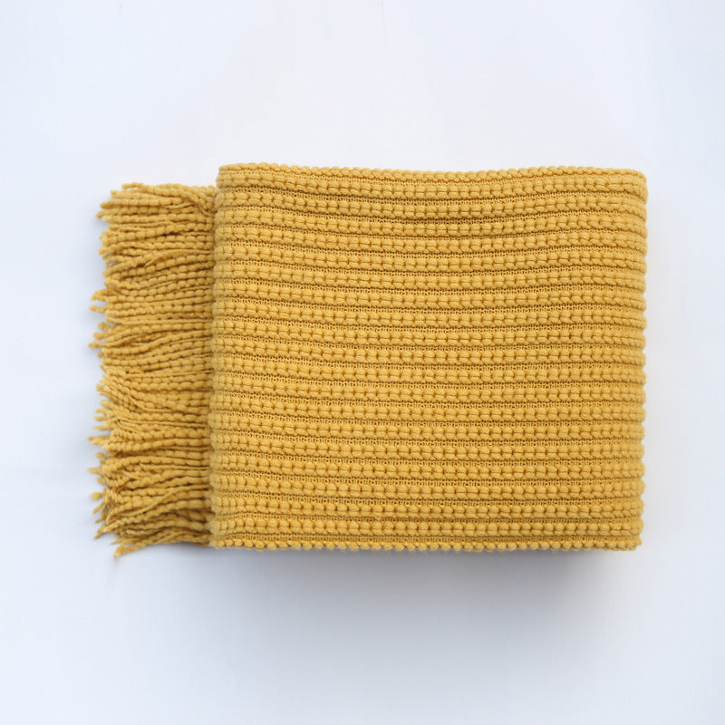 KTX-179603 Imitation Cashmere Wheat Blanket in Multiple Colors - 150x130cm