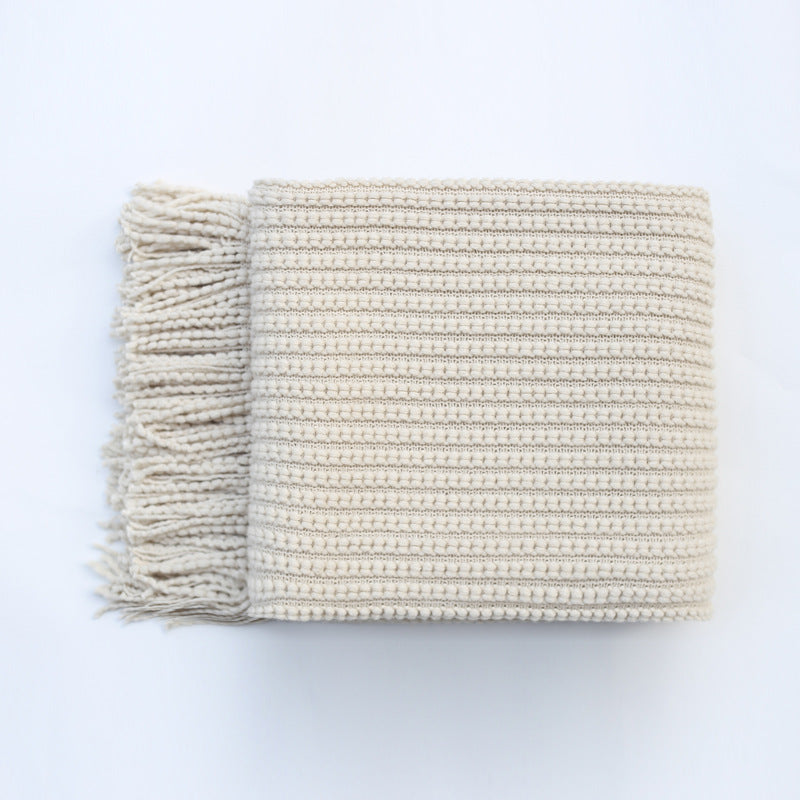 KTX-179603 Imitation Cashmere Wheat Blanket in Multiple Colors - 150x130cm