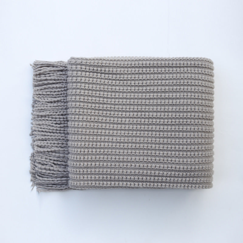 KTX-179603 Imitation Cashmere Wheat Blanket in Multiple Colors - 150x130cm