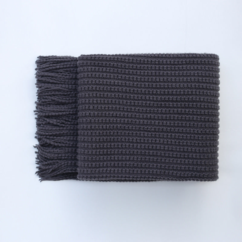 KTX-179603 Imitation Cashmere Wheat Blanket in Multiple Colors - 150x130cm