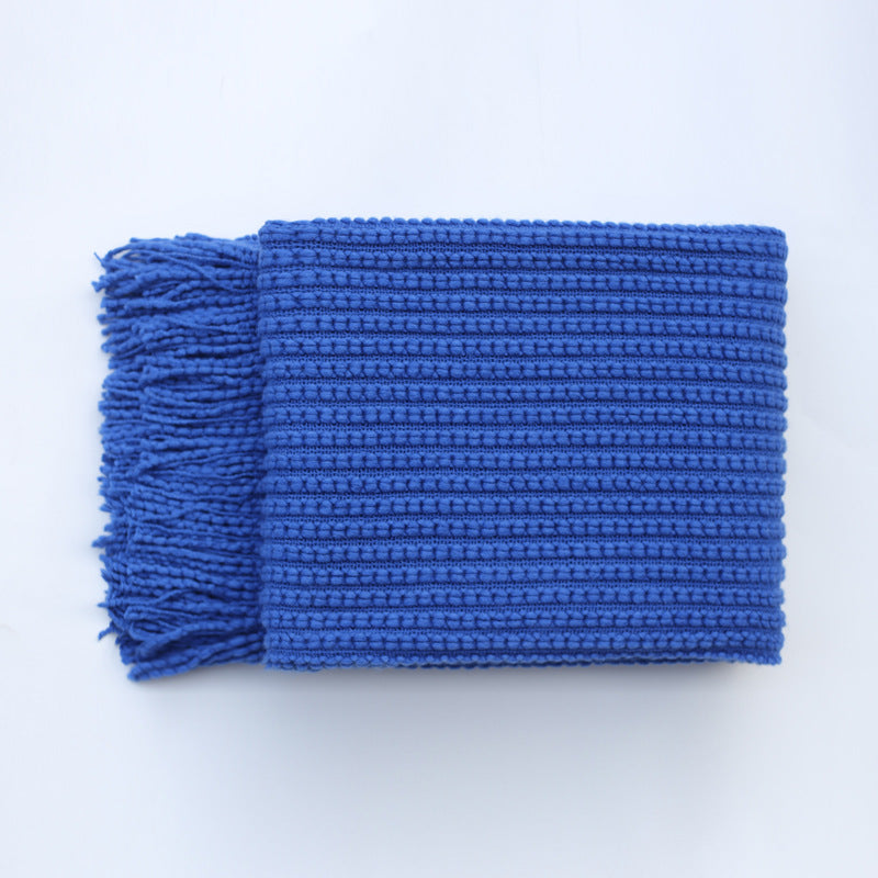 KTX-179603 Imitation Cashmere Wheat Blanket in Multiple Colors - 150x130cm