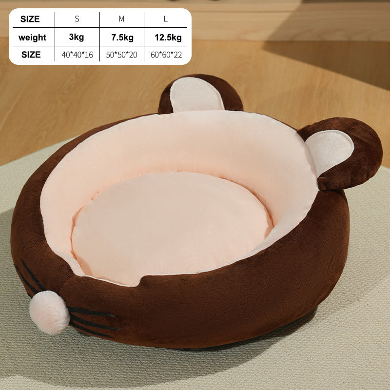 KTX-179731 Lamb Wool Kennel Soft Pad with PP Cotton for Warm and Calming Pet Comfort