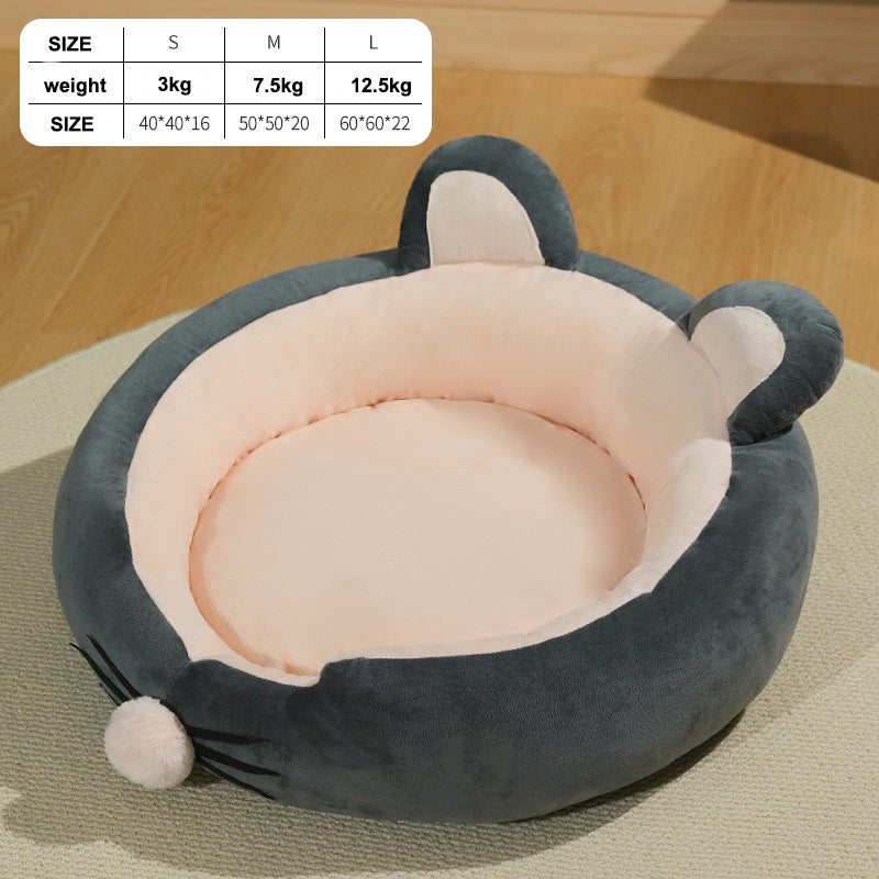 KTX-179731 Lamb Wool Kennel Soft Pad with PP Cotton for Warm and Calming Pet Comfort