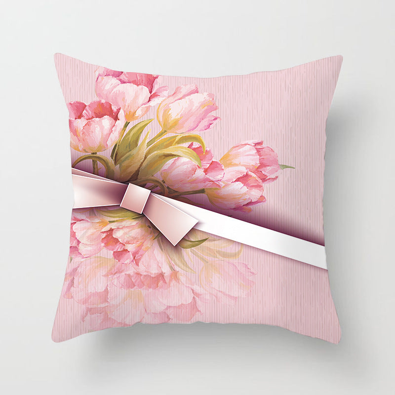 KTX-180499 Peach Skin Cushion Cover with PP Cotton Filling - 45x45cm Pillowcase