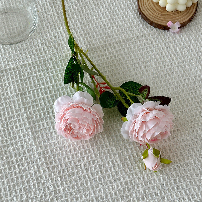 KTX-182675 Silk Pink Peony Artificial Flower for Home Decor and Wedding Arrangements