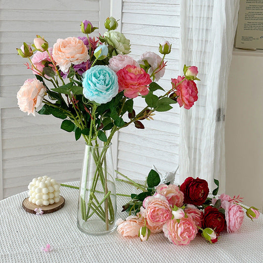 KTX-182675 Silk Pink Peony Artificial Flower for Home Decor and Wedding Arrangements