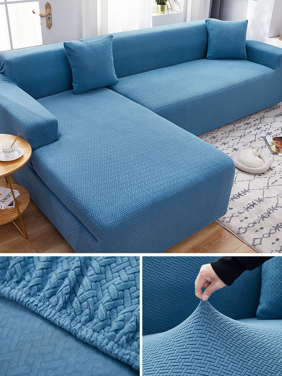 KTX-183059 Stretch Sofa Cover for Modular Sofas - Fits 1 to 4 Seater, Modern Design, Multiple Sizes Available