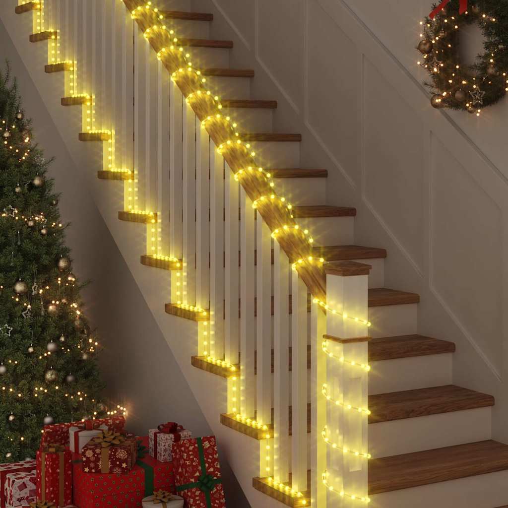 KTX-183699 Warm White LED Light Rope Tube with 2400 LEDs, 100 m Flexible PVC for Indoor and Outdoor Decoration