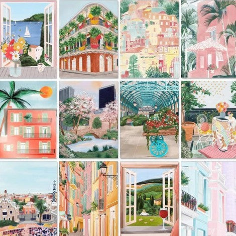 KTX-183827 Modern Digital Oil Painting - Classic 24 Colors on Linen, Frameless Art for Home Decoration