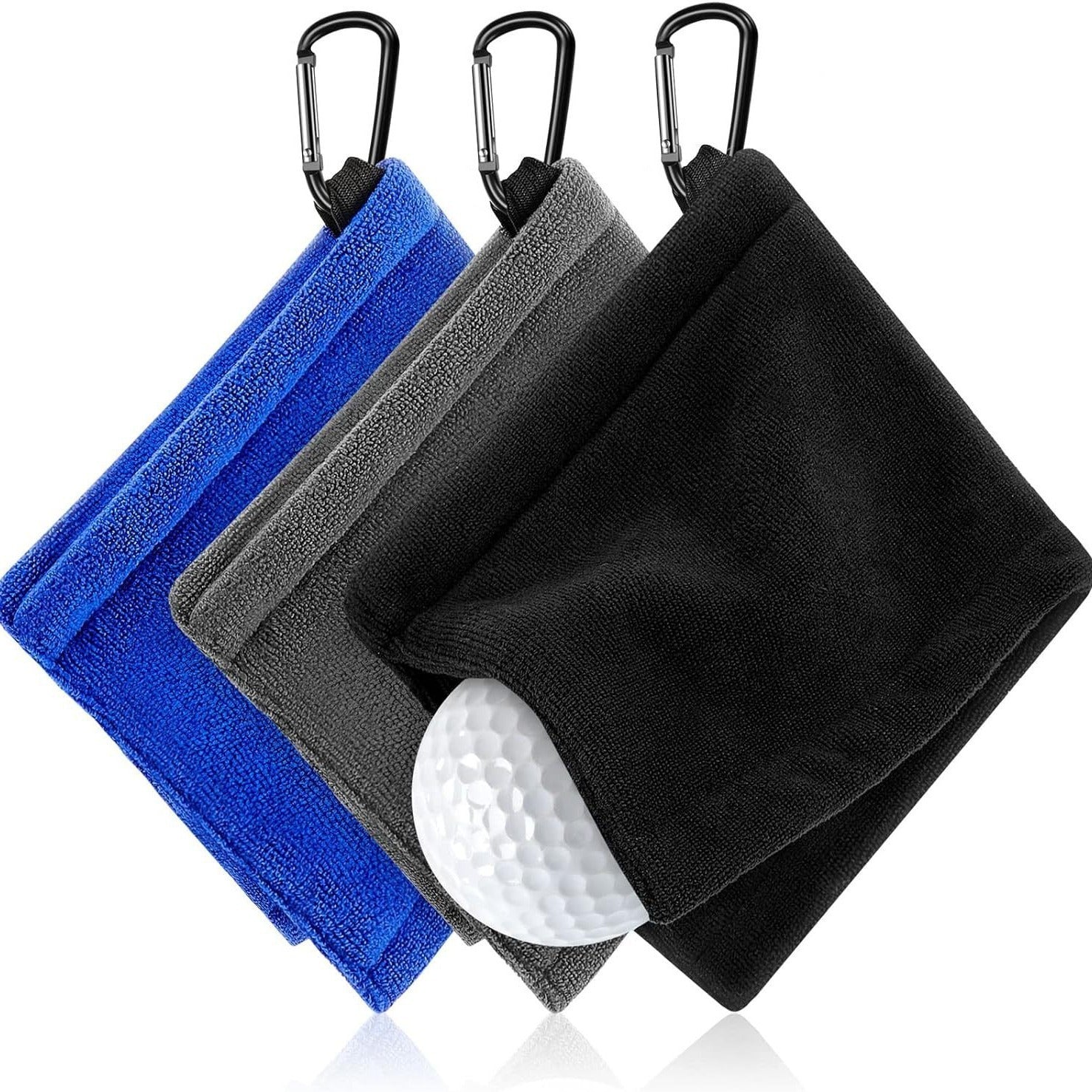 KTX-184467 Golf Cleaning Brush and Microfiber Towel Set - Multiple Color Options Available