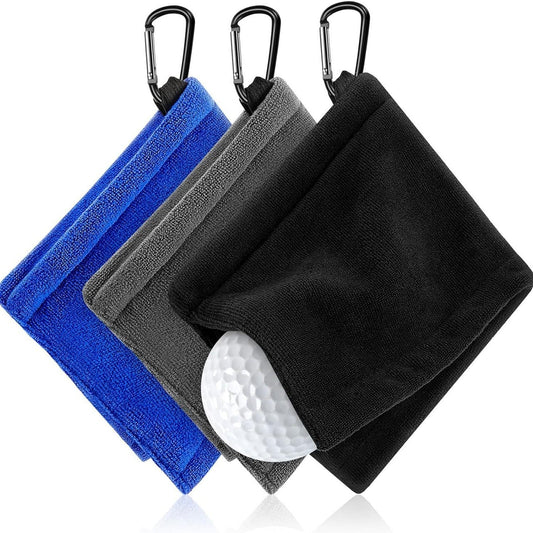 KTX-184467 Golf Cleaning Brush and Microfiber Towel Set - Multiple Color Options Available