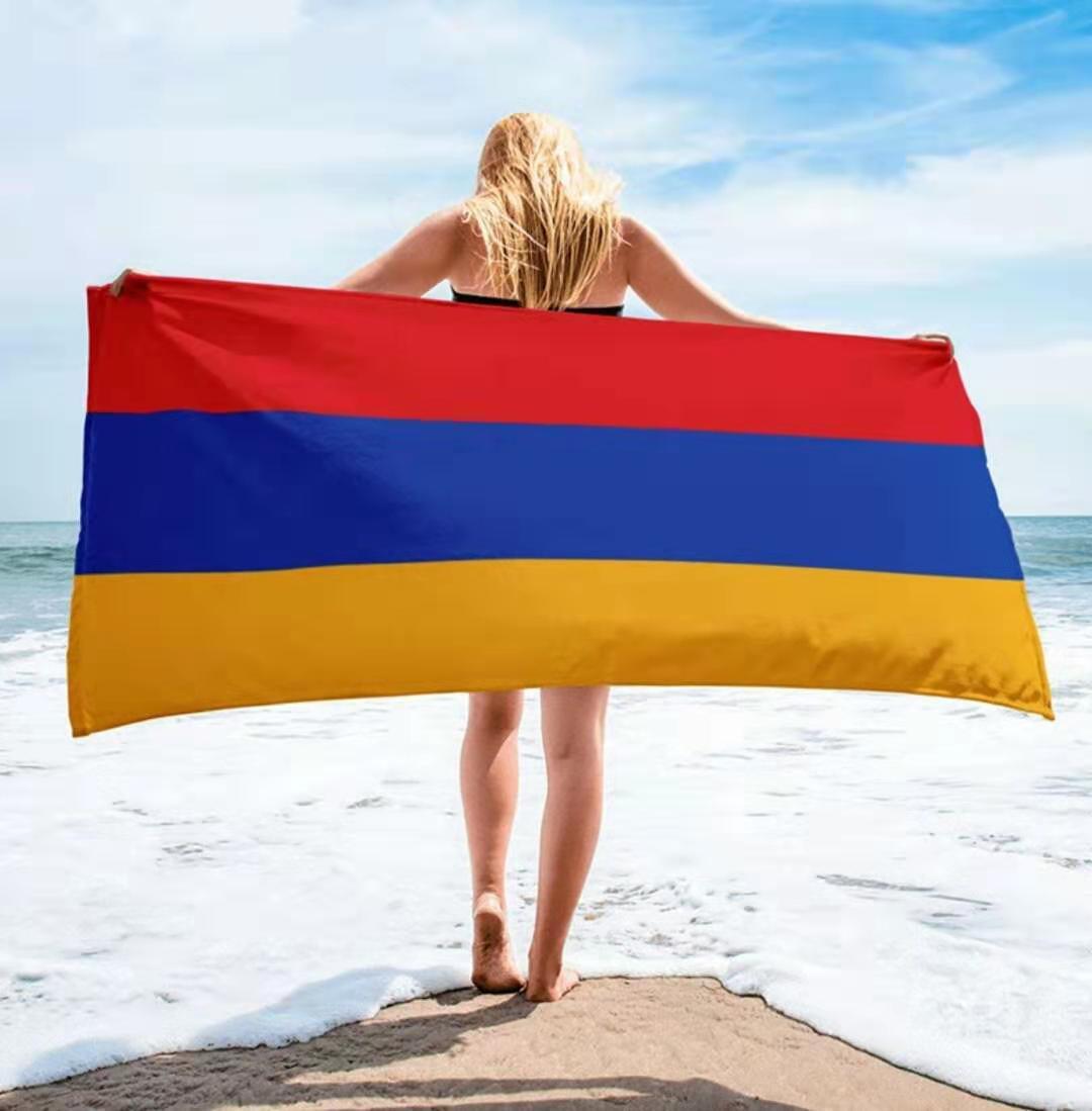 KTX-185619 Striped Microfiber Wind Beach Towel - Lightweight and Quick-Drying for Ultimate Comfort