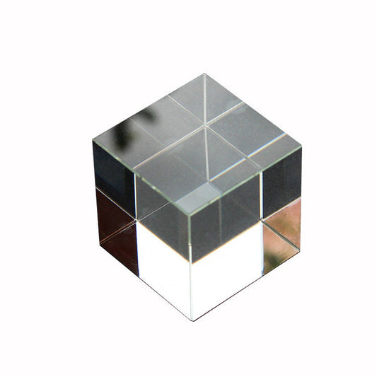 KTX-186131 Transparent K5/K9 Crystal Cube - White Embryo Design Geometry Ornament