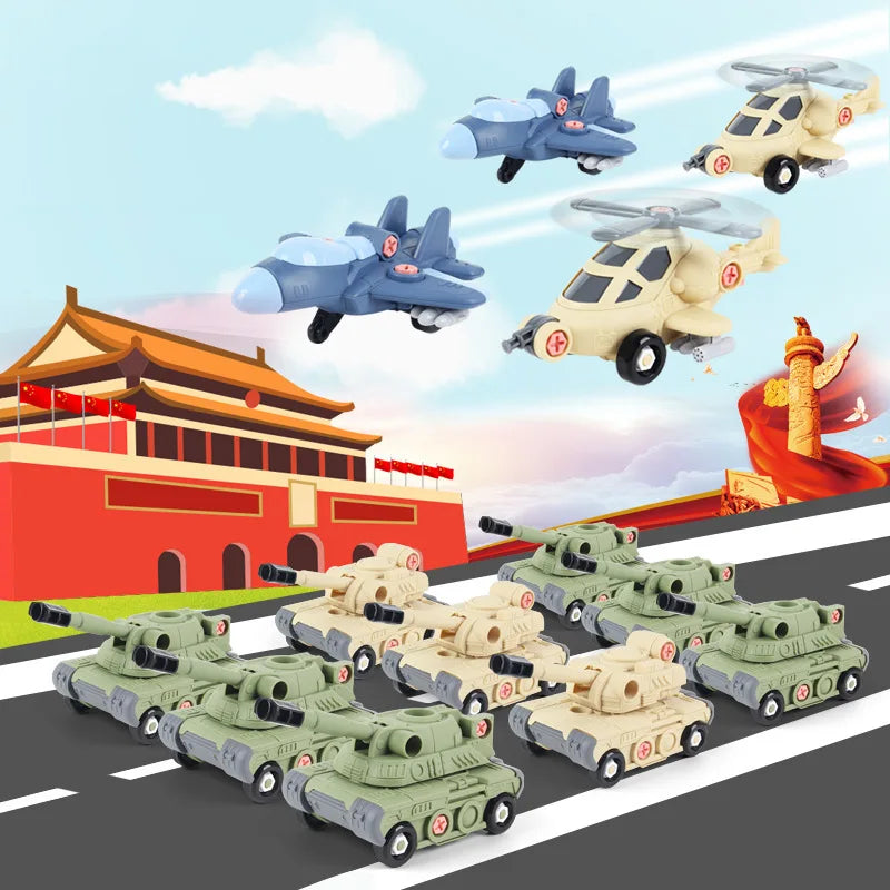 KTX-186451 DIY Airplane Assembly Model Set for Children - Educational STEM Building Block Toy, Ages 3+