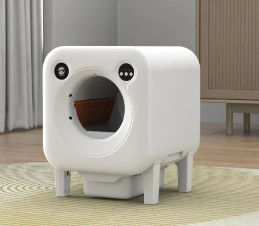 KTX-186643 Automatic Cat Litter Box with Large 10kg Capacity and Easy Clean Design, Durable Plastic Construction