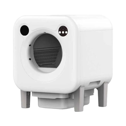 KTX-186643 Automatic Cat Litter Box with Large 10kg Capacity and Easy Clean Design, Durable Plastic Construction