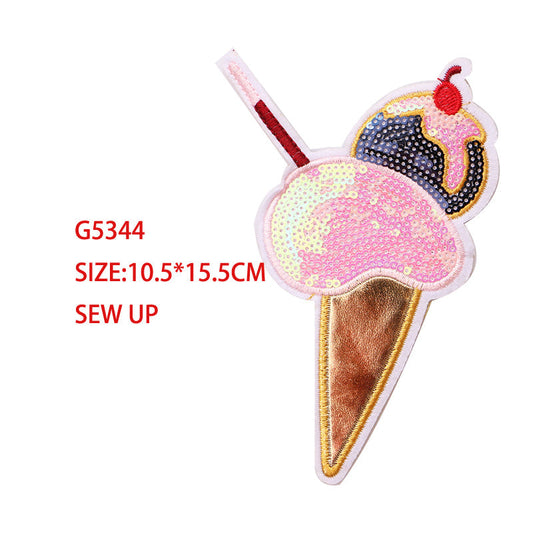 KTX-187027 Embroidered Cloth Stickers for Clothing and Bags - Durable Rayon and PET Material