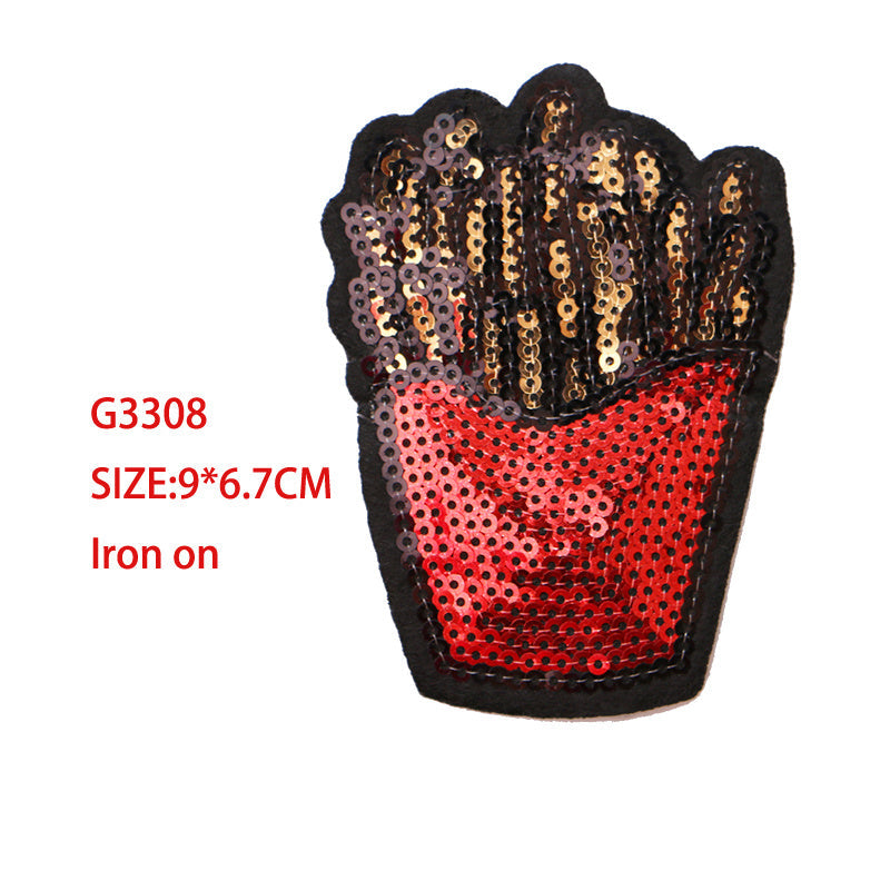 KTX-187027 Embroidered Cloth Stickers for Clothing and Bags - Durable Rayon and PET Material