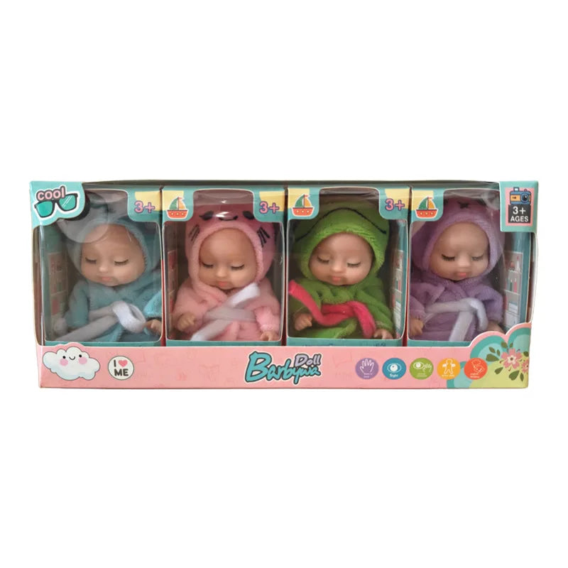 KTX-187027 Interactive Mini Bionic Doll Set for Children – Soft PVC Cartoon Baby Dolls for All Ages