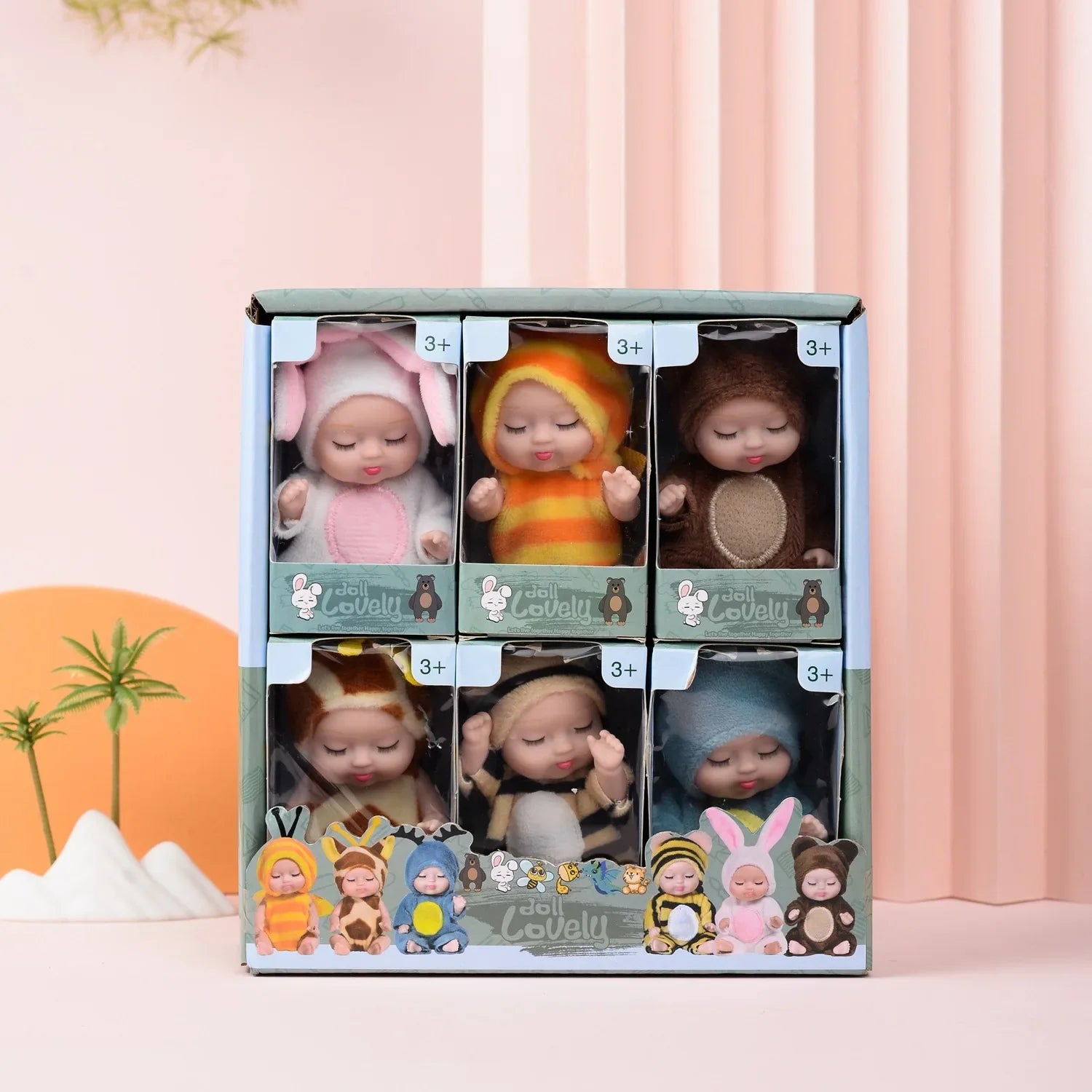 KTX-187027 Interactive Mini Bionic Doll Set for Children – Soft PVC Cartoon Baby Dolls for All Ages